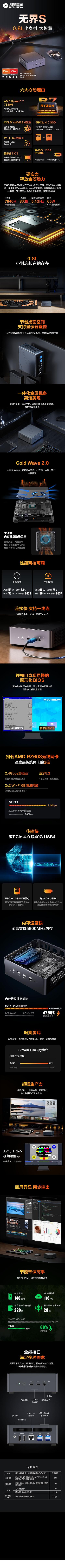 南门网 广告 海报 电商 电脑 长图 详情页 迷你电脑AMD平台主机详情 迷你主机 配件 3C