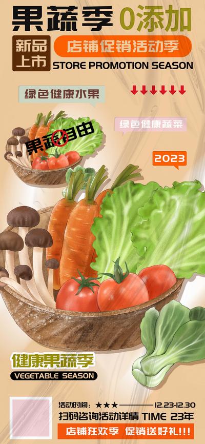 南门网 商场超市水果蔬菜活动海报
